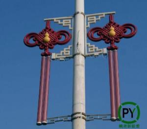 LED中國結燈怎么裝到路燈桿上